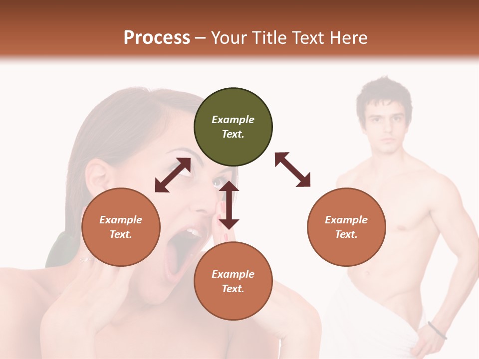Women Pair Handsome PowerPoint Template