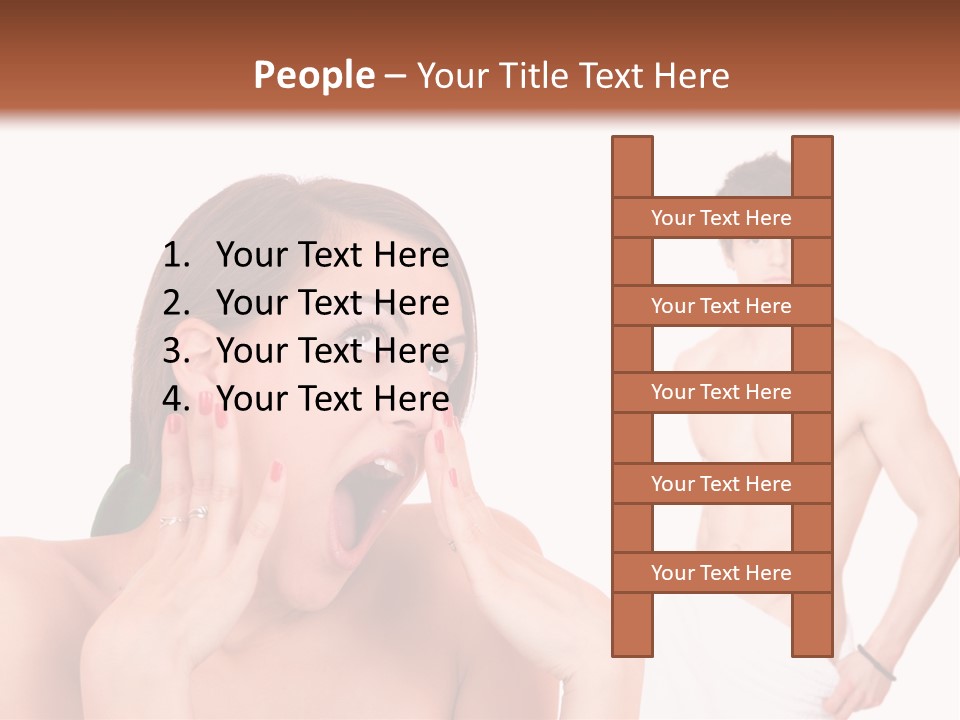 Women Pair Handsome PowerPoint Template