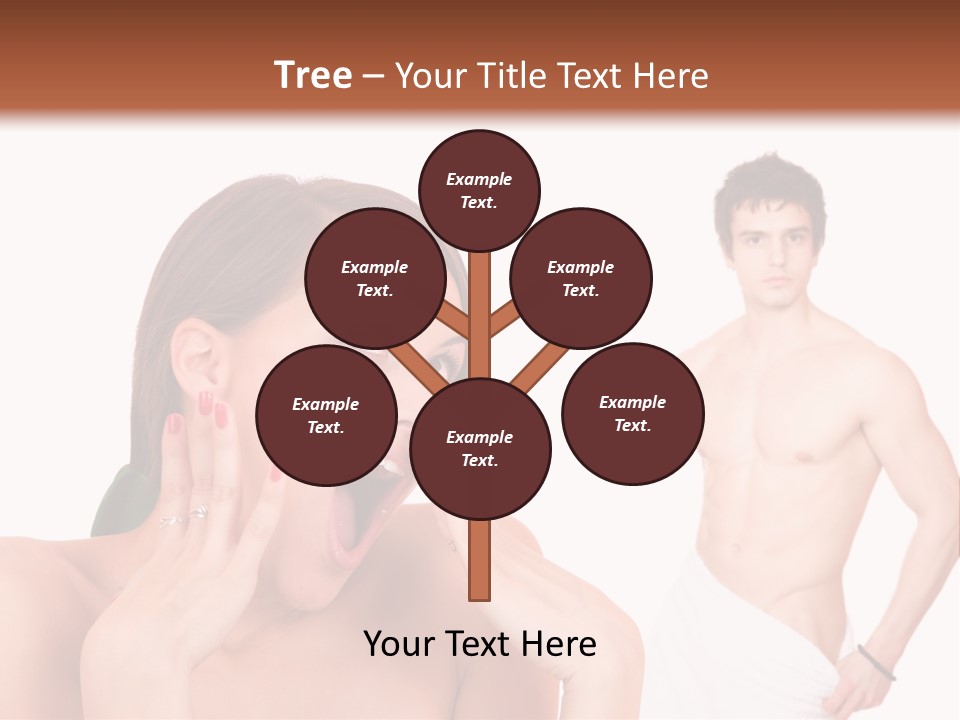 Women Pair Handsome PowerPoint Template