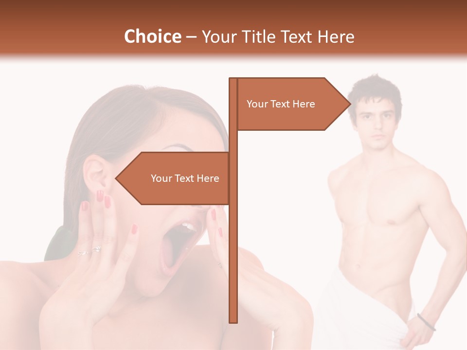 Women Pair Handsome PowerPoint Template