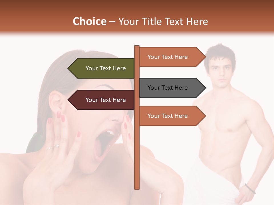 Women Pair Handsome PowerPoint Template