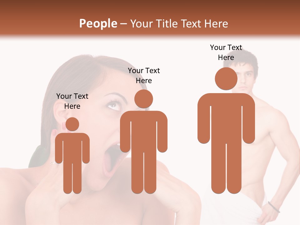 Women Pair Handsome PowerPoint Template