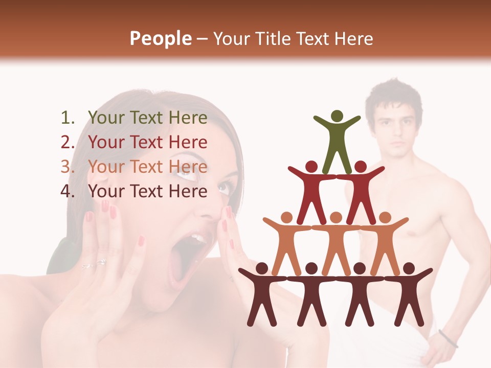 Women Pair Handsome PowerPoint Template