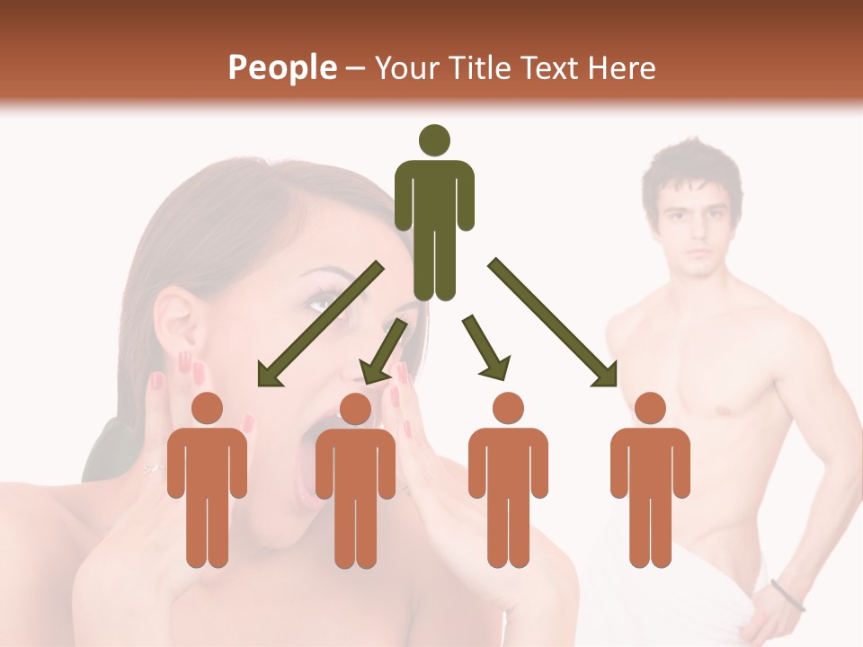 Women Pair Handsome PowerPoint Template