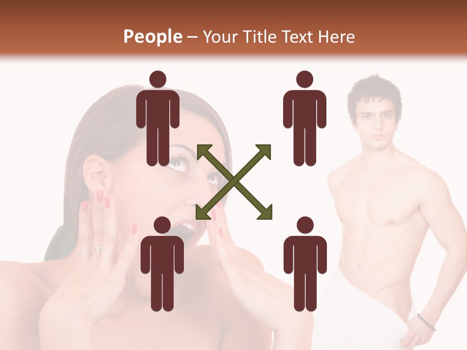 Women Pair Handsome PowerPoint Template