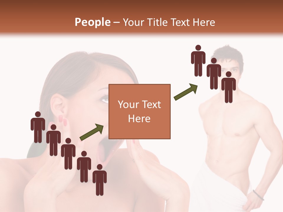 Women Pair Handsome PowerPoint Template