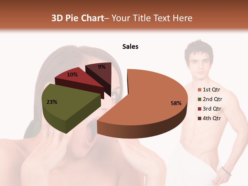 Women Pair Handsome PowerPoint Template