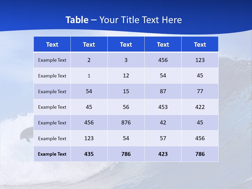Daylight Animals Splashing PowerPoint Template