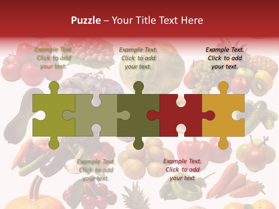 Pineapple Pieces Mandarin PowerPoint Template