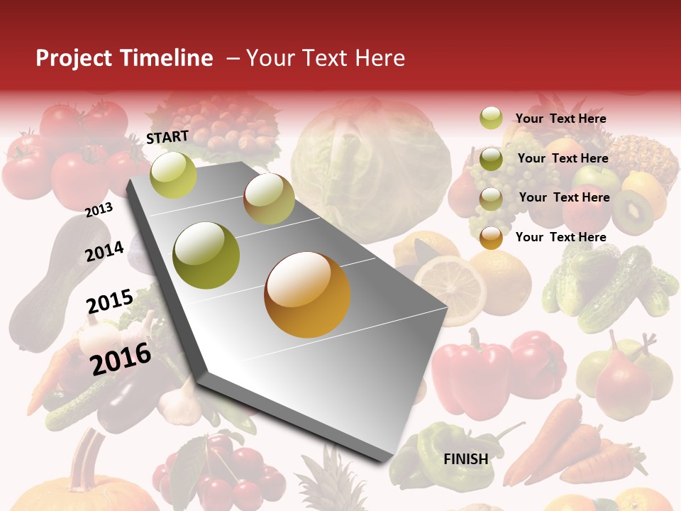 Pineapple Pieces Mandarin PowerPoint Template