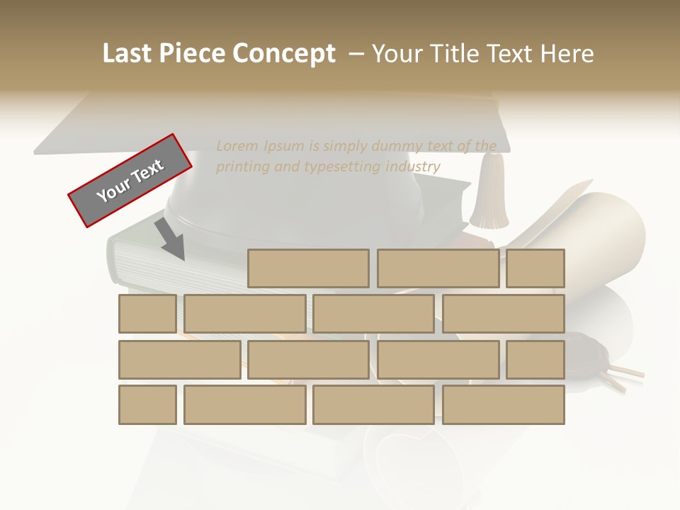 Graduating Cap School PowerPoint Template