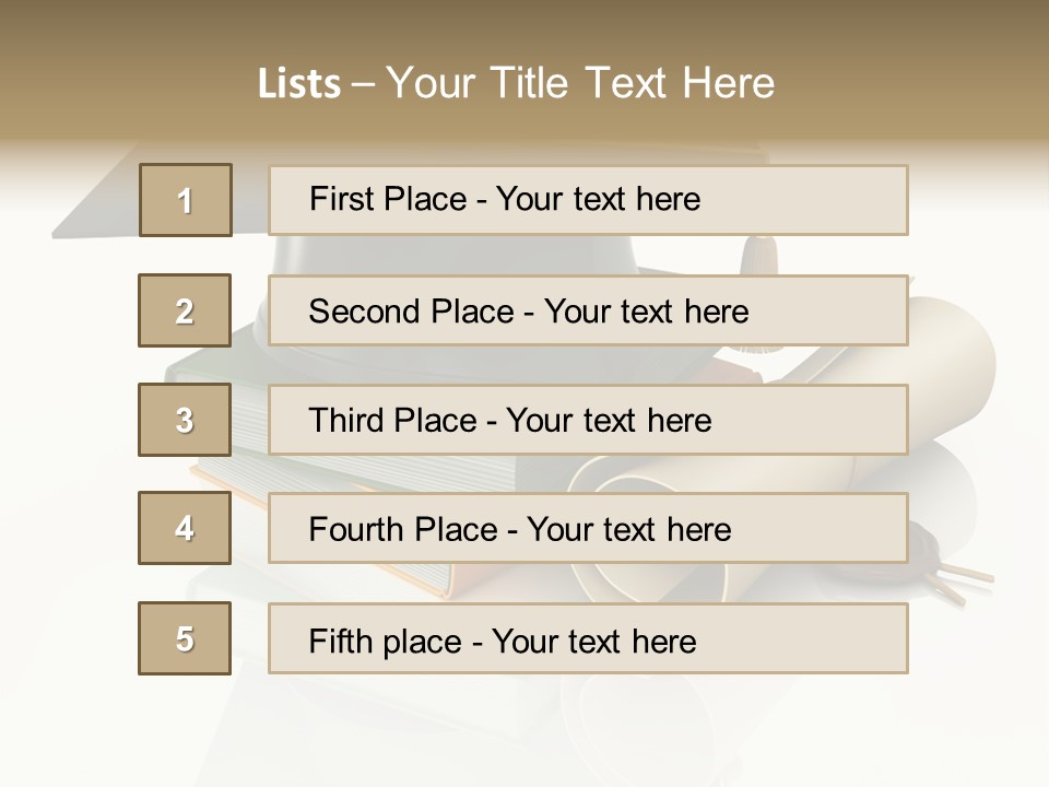 Graduating Cap School PowerPoint Template