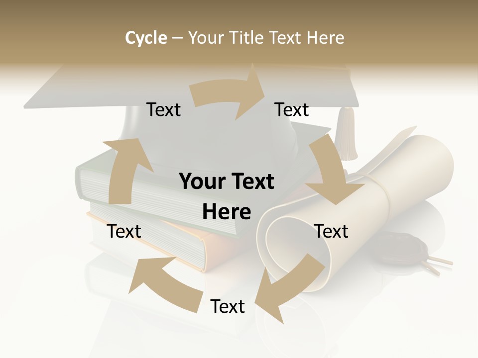 Graduating Cap School PowerPoint Template