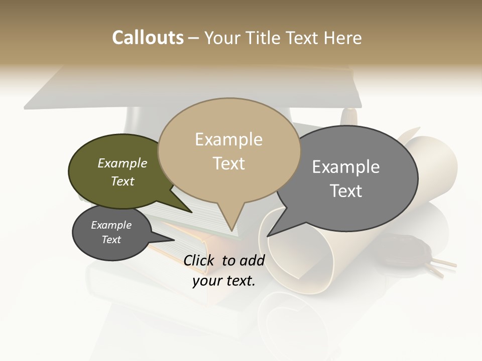 Graduating Cap School PowerPoint Template