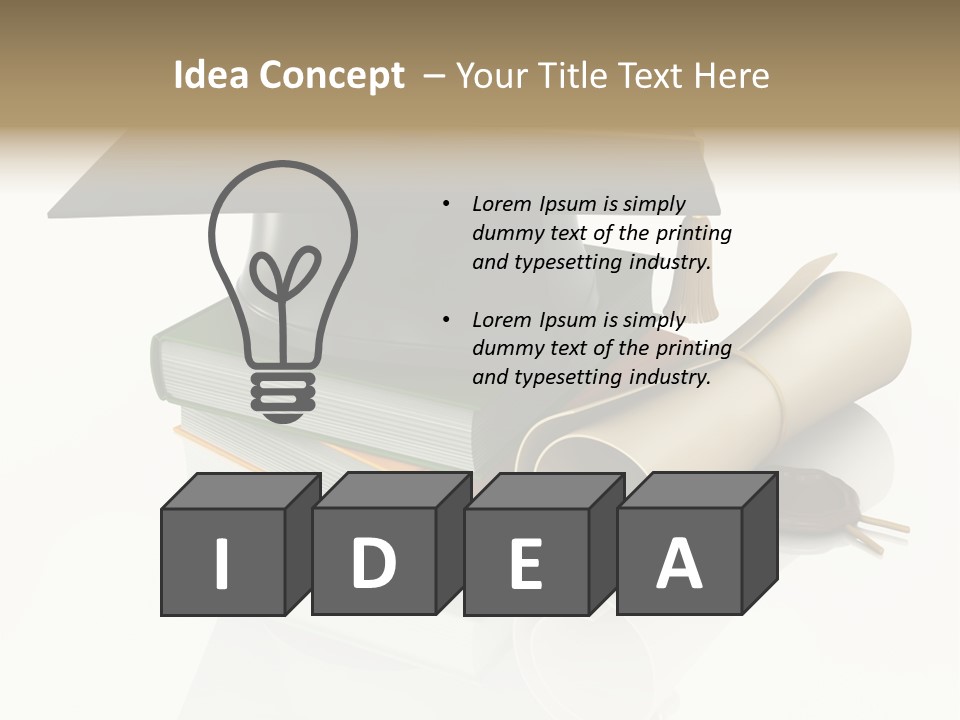 Graduating Cap School PowerPoint Template