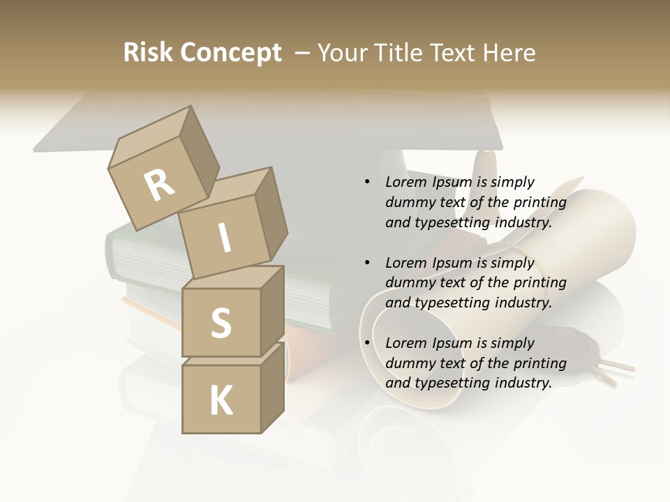 Graduating Cap School PowerPoint Template