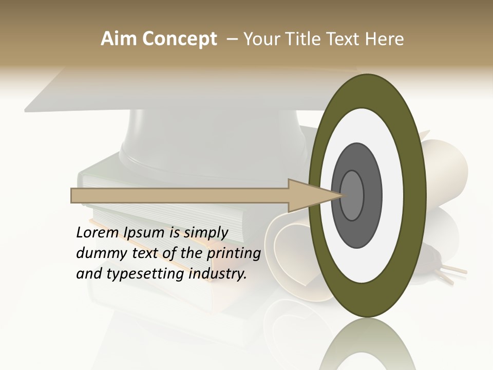 Graduating Cap School PowerPoint Template