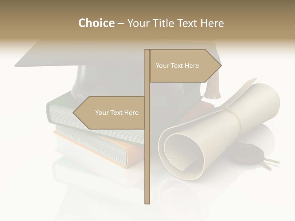 Graduating Cap School PowerPoint Template