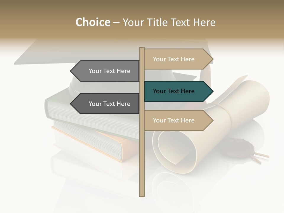 Graduating Cap School PowerPoint Template