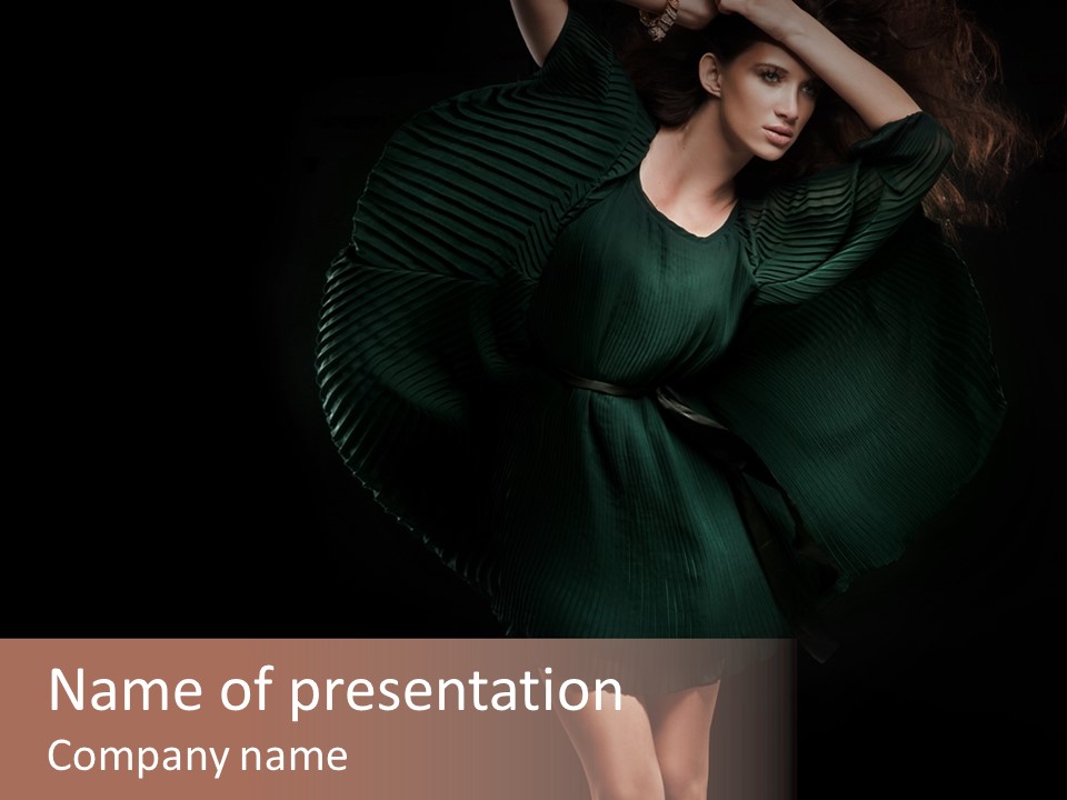 Romantic Model Woman PowerPoint Template