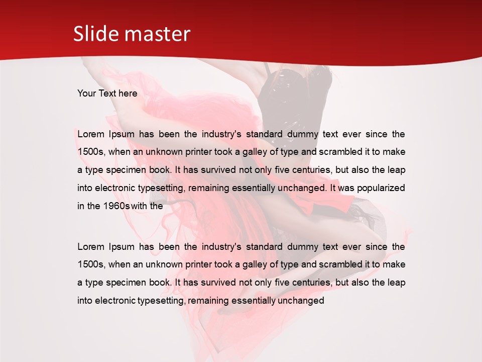 Woman Posing Ballerina PowerPoint Template