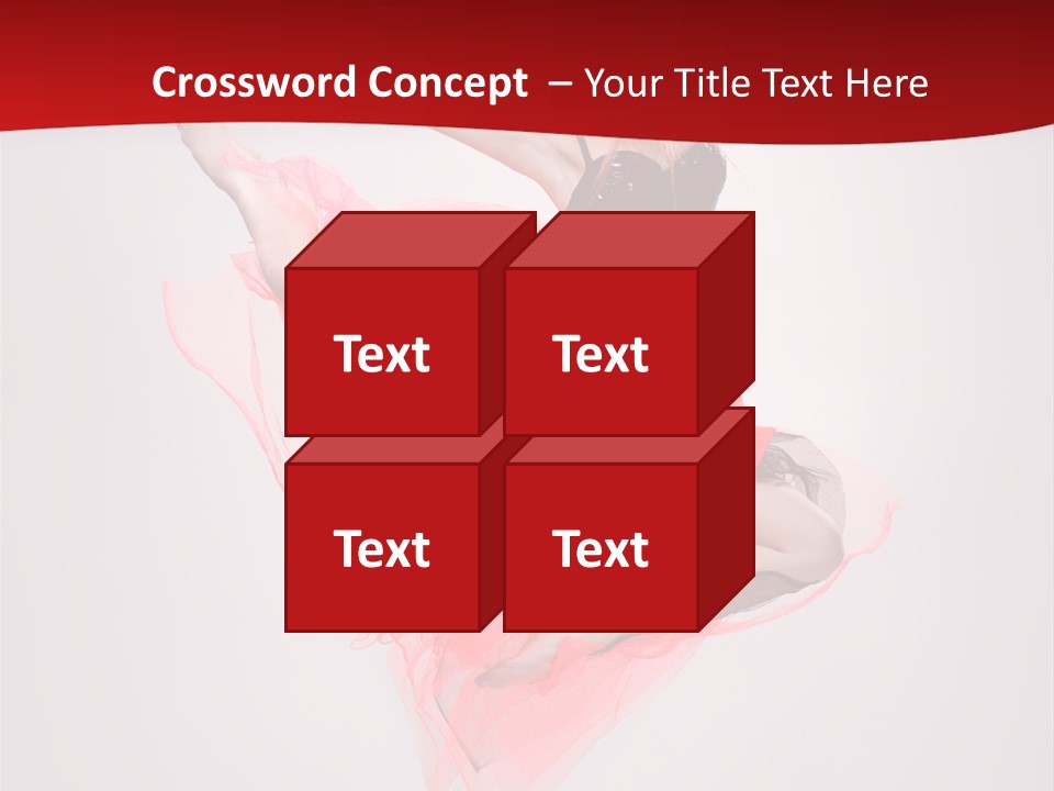 Woman Posing Ballerina PowerPoint Template