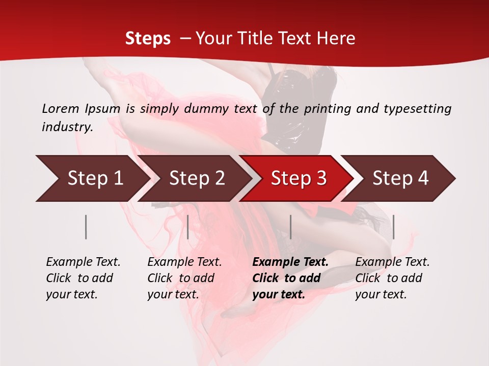 Woman Posing Ballerina PowerPoint Template