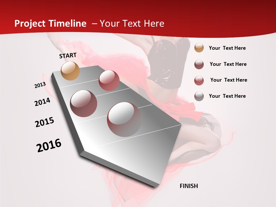 Woman Posing Ballerina PowerPoint Template