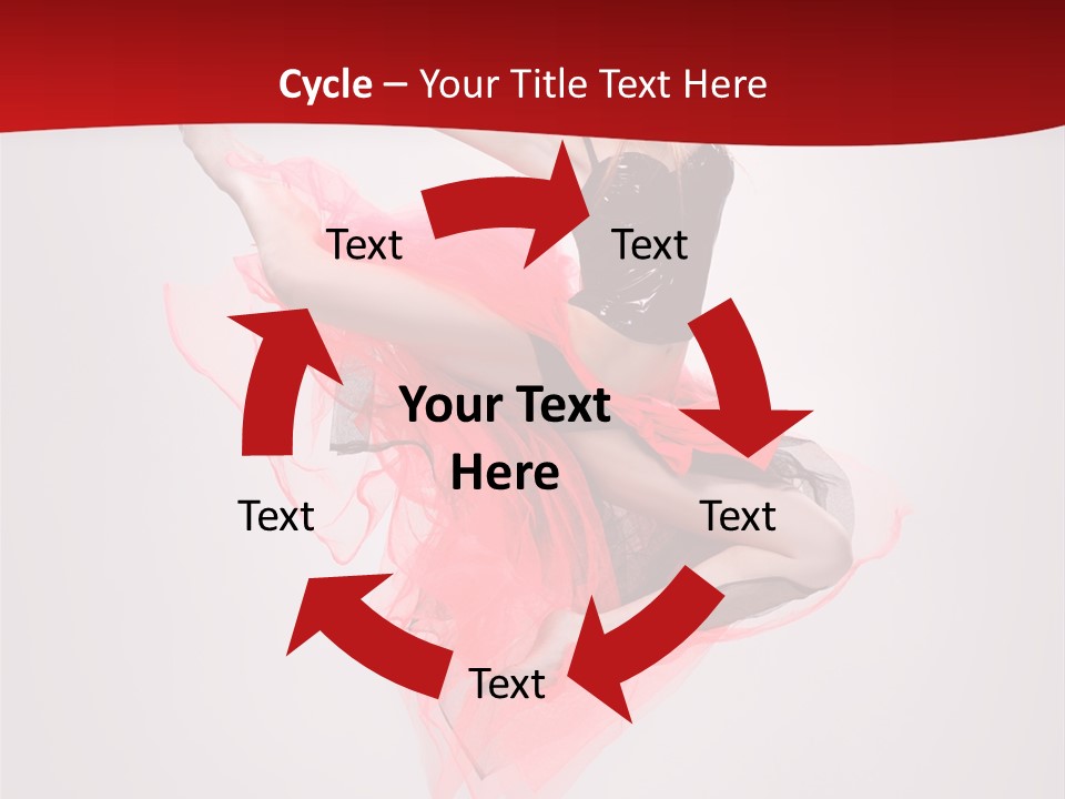 Woman Posing Ballerina PowerPoint Template