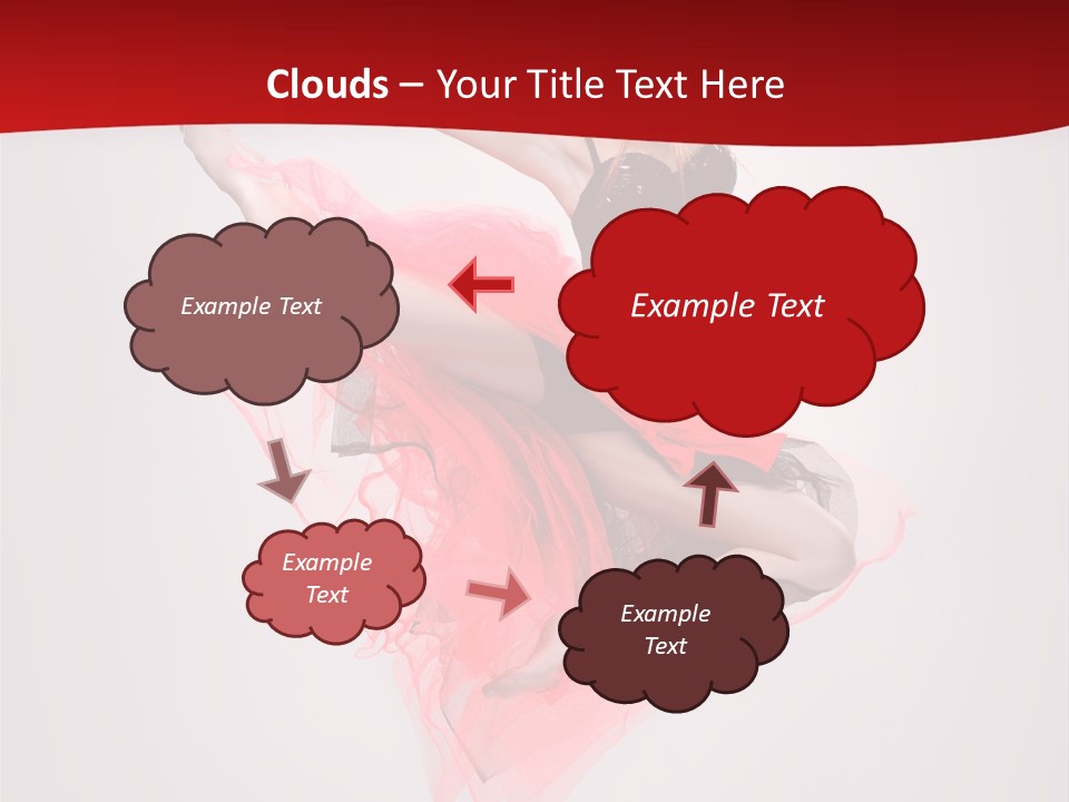 Woman Posing Ballerina PowerPoint Template