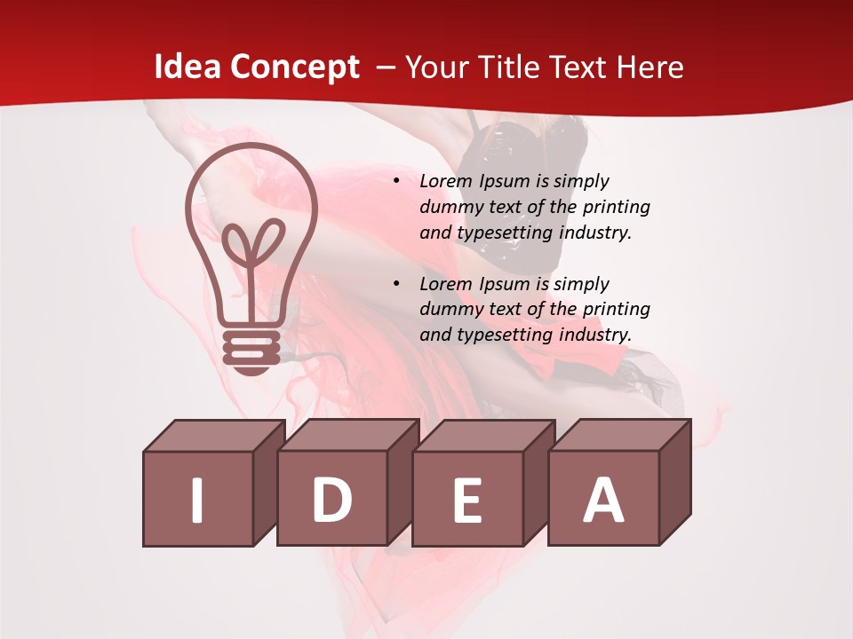 Woman Posing Ballerina PowerPoint Template