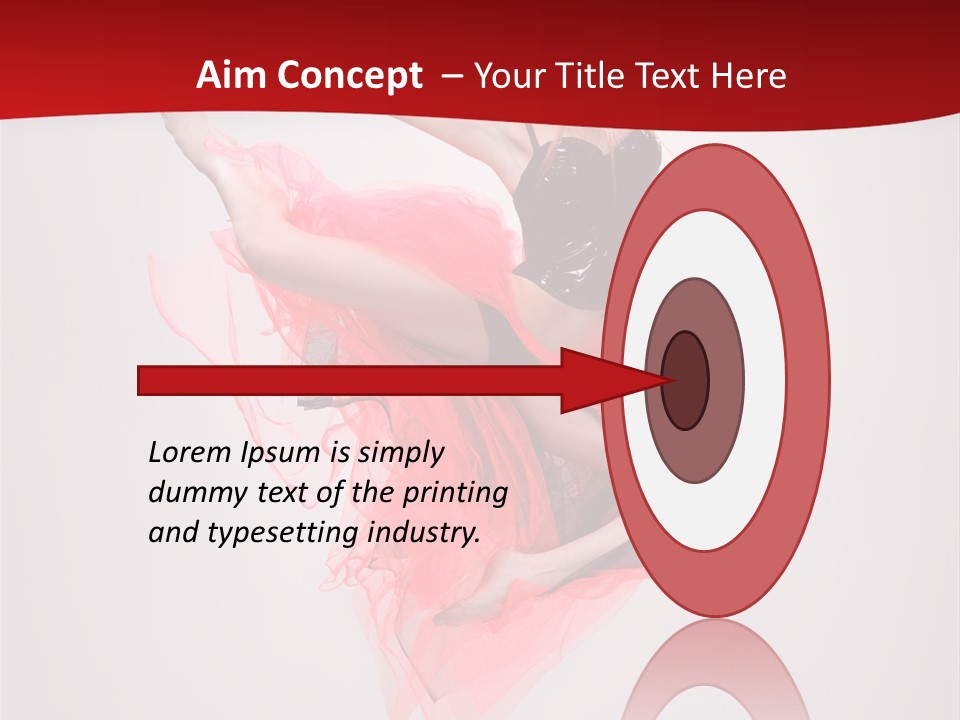 Woman Posing Ballerina PowerPoint Template