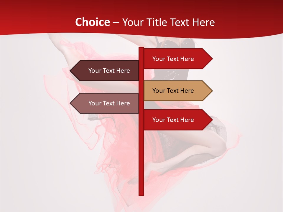 Woman Posing Ballerina PowerPoint Template