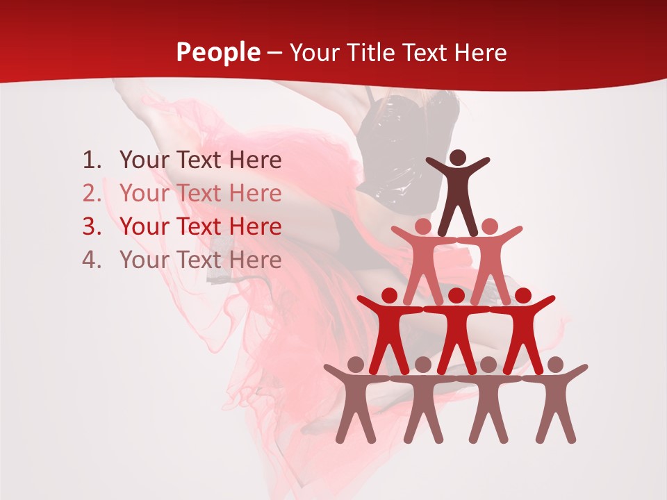 Woman Posing Ballerina PowerPoint Template