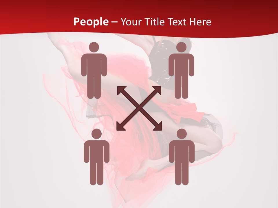 Woman Posing Ballerina PowerPoint Template