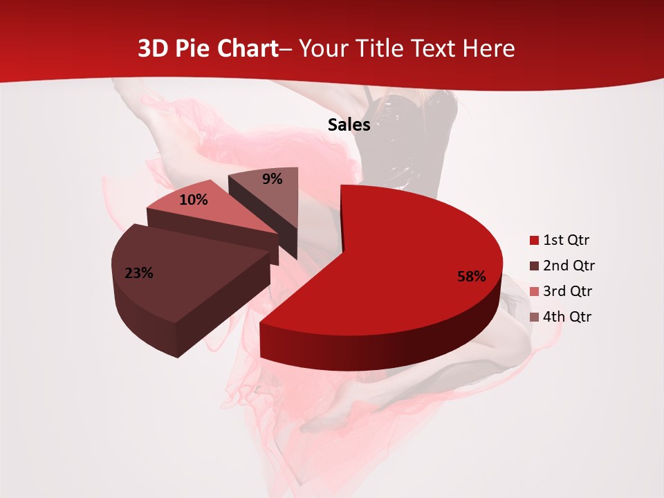 Woman Posing Ballerina PowerPoint Template