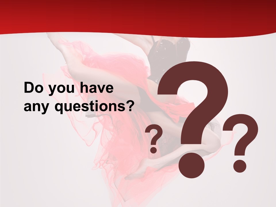 Woman Posing Ballerina PowerPoint Template