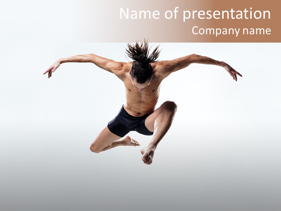 Posing Sport Dancer PowerPoint Template