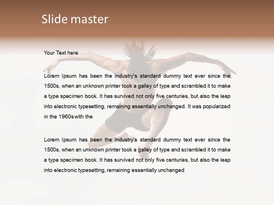 Posing Sport Dancer PowerPoint Template