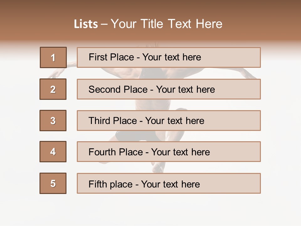 Posing Sport Dancer PowerPoint Template