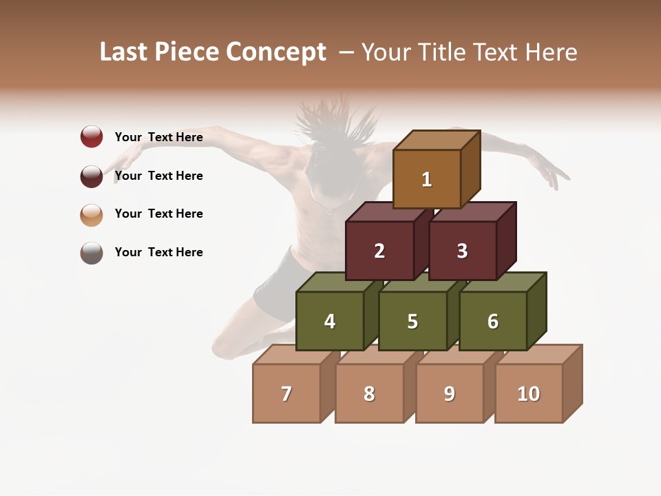 Posing Sport Dancer PowerPoint Template