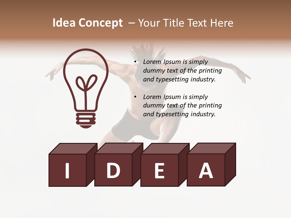 Posing Sport Dancer PowerPoint Template