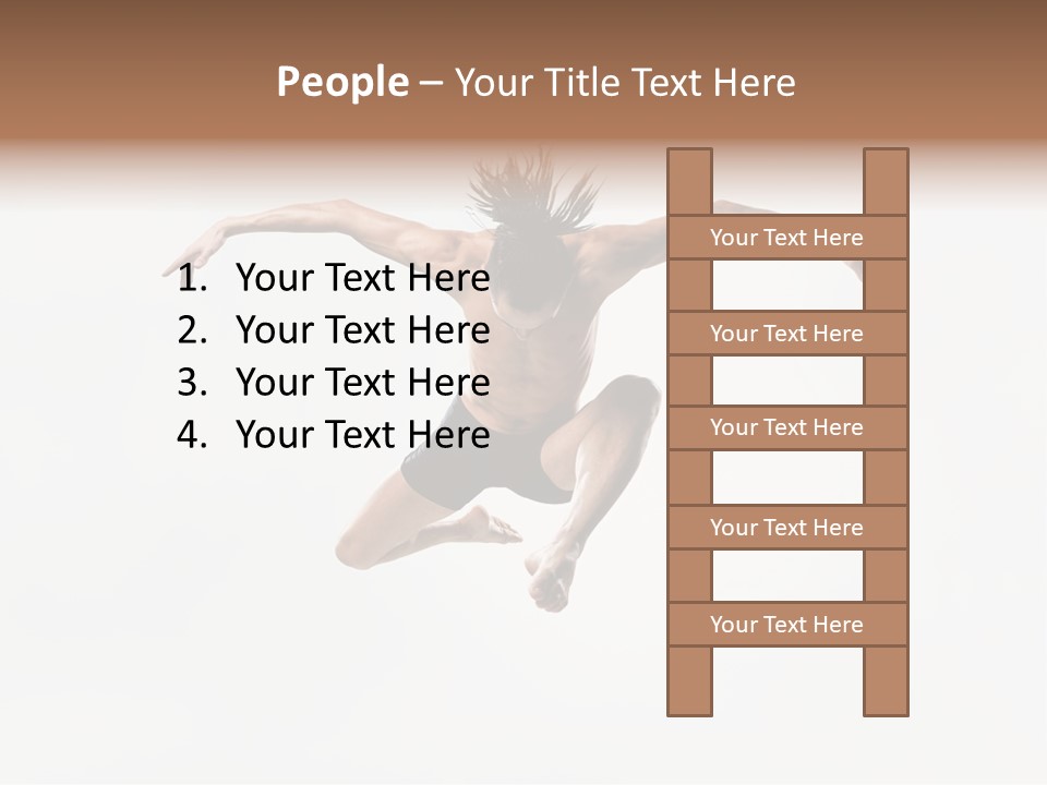 Posing Sport Dancer PowerPoint Template