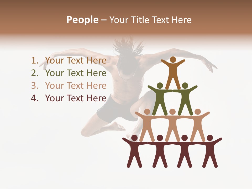 Posing Sport Dancer PowerPoint Template