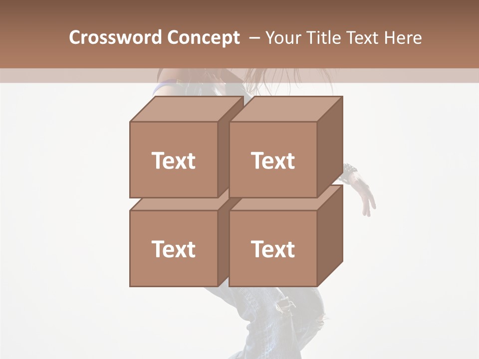 Fashion Posing Human PowerPoint Template