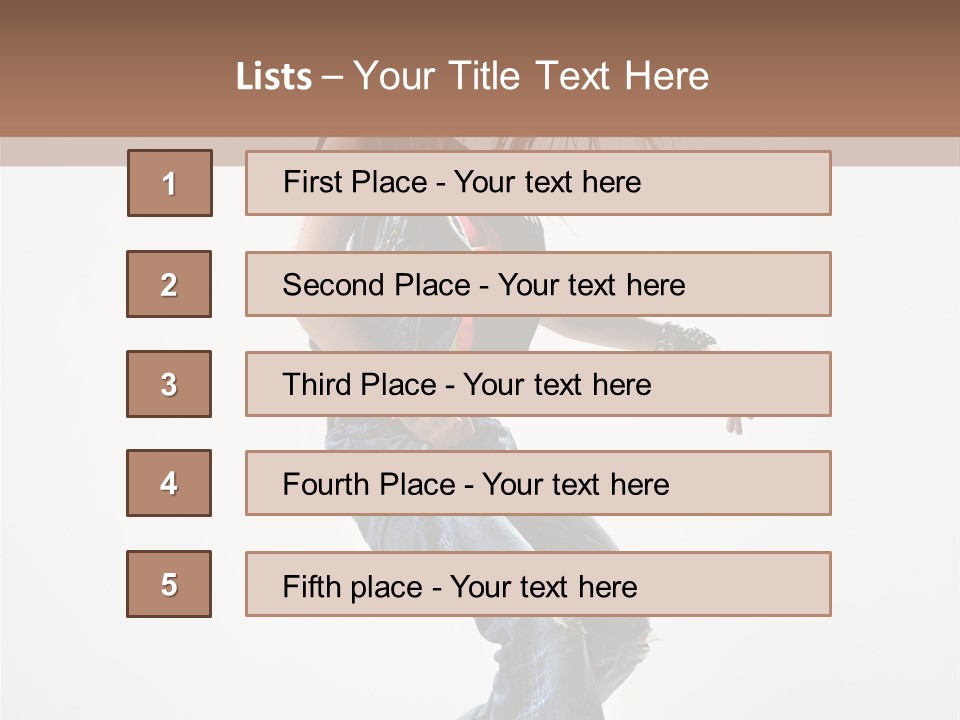 Fashion Posing Human PowerPoint Template