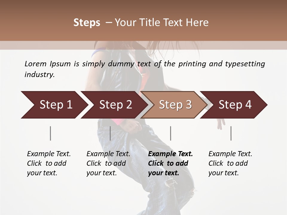 Fashion Posing Human PowerPoint Template
