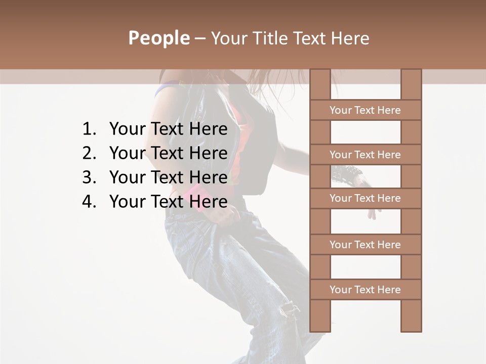 Fashion Posing Human PowerPoint Template