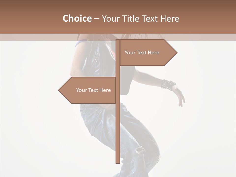 Fashion Posing Human PowerPoint Template