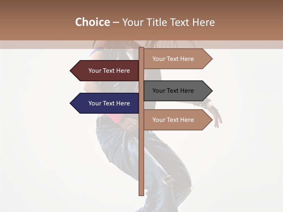 Fashion Posing Human PowerPoint Template